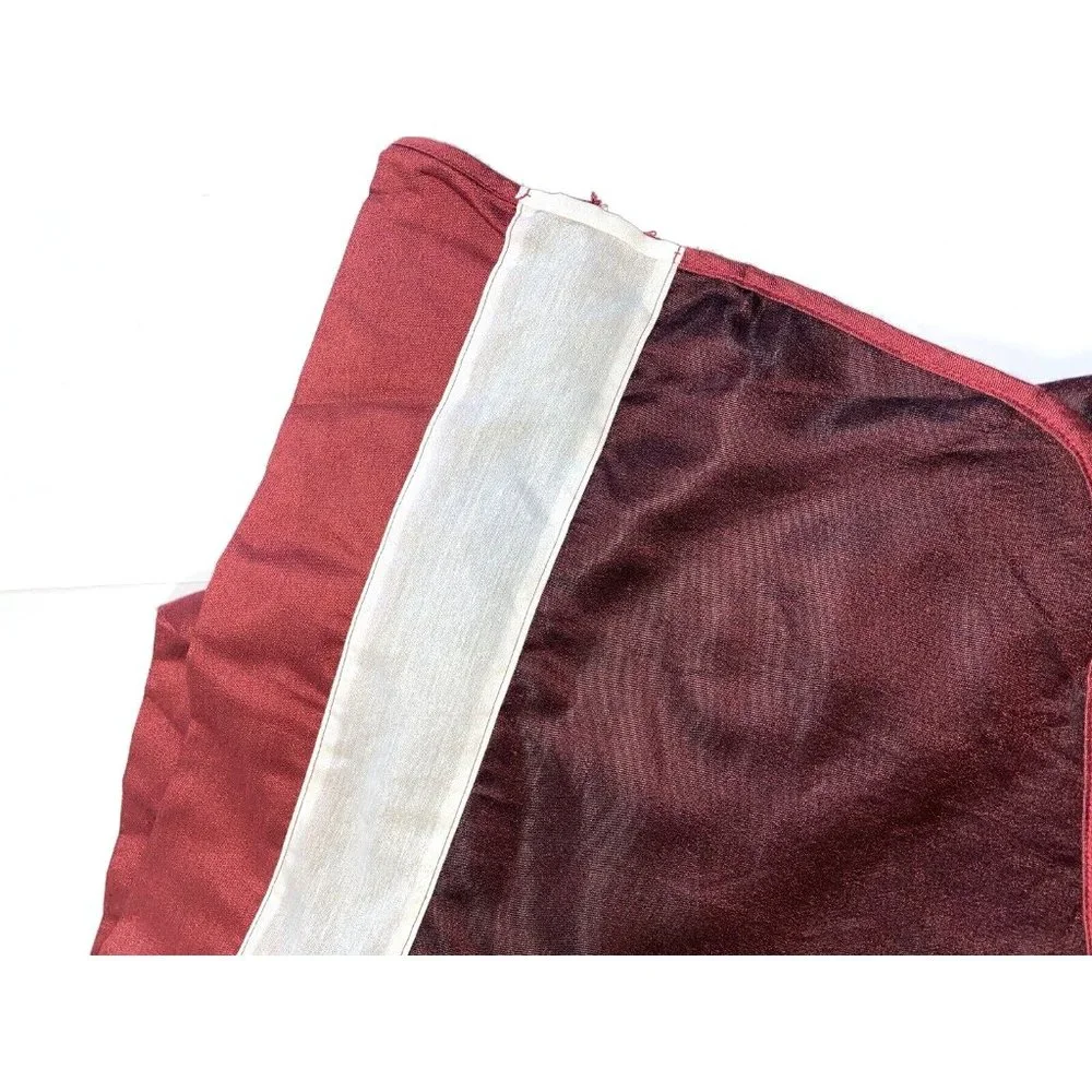 JC Penney Set 8 Curtains & Valances Window Treatments Drapes Dark Red Luxury htf